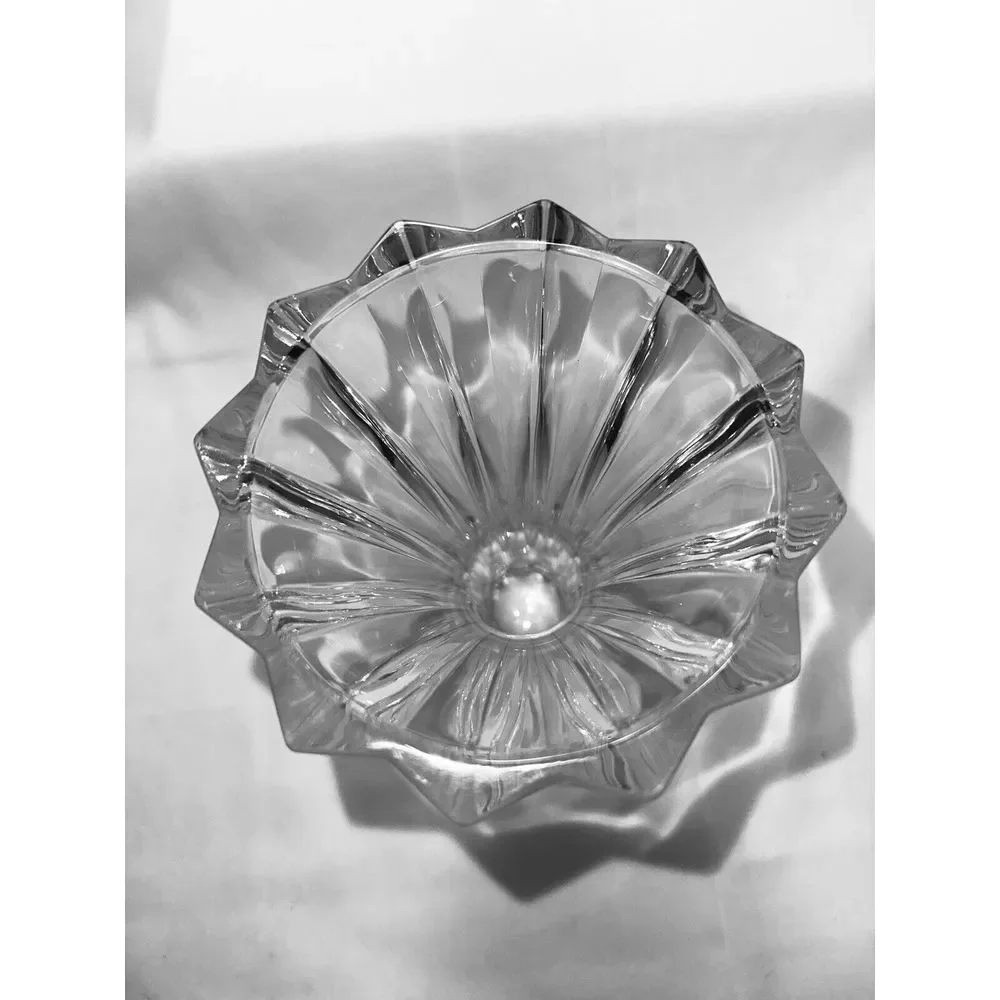 Riedel Accents Vivant Tyrol Crystal Fluted Vase Germany Signed Heavy 7